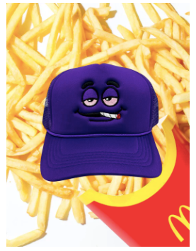 Get the Ultimate Stoner Grimace Hat at HighAndHungry.Shop – A Must-Have for Cannabis Culture and Pop Culture Fans