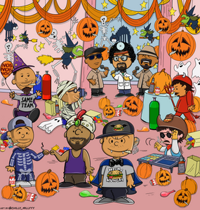 Smoking Pumpkin Halloween Party (Shirt)